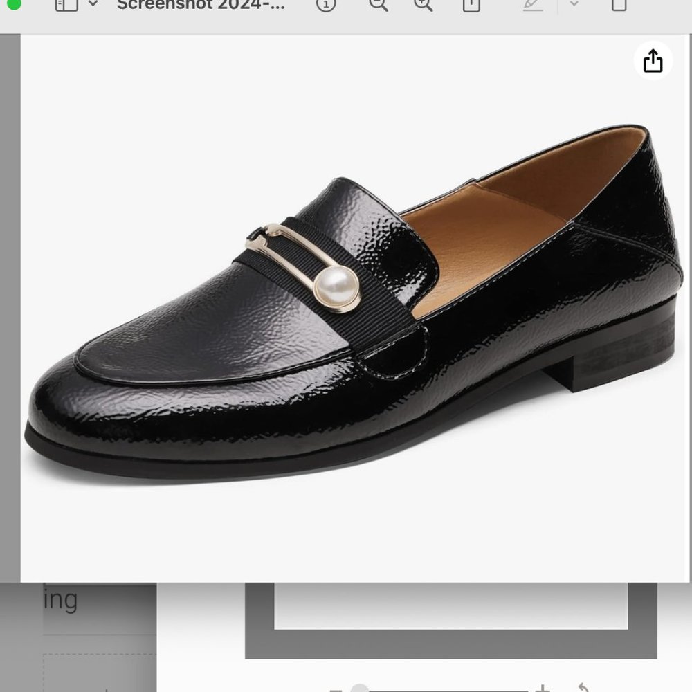 NWOT "Dream Pairs" Black Patent Leather Loafers size 7